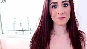 Stacie Bloom's first porn blowjob on big dick POV