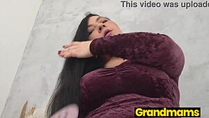 help me shave my hairy pussy with grandma's help