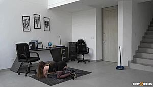 Young Man Fingers And Fucks Cheating Stepmother In Lingerie.