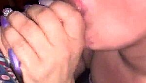 mature latina slut deepthroats big black cock in interracial sucking session