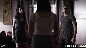 Twisted stepsiblings share Chanel Preston and Evelyn Claire in full scene