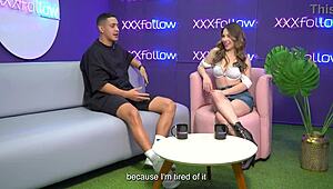 hot interview turns into wild threesome with latina milf