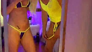 V Sexy Sluts After a Night Out Getting Makeovers by a Professional from Pacorabanne Cynde Watson Who Was on Go