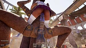 Ancient Statue Awakens To Fuck Lara In Arena With 1000 Spectators 3D Hentai