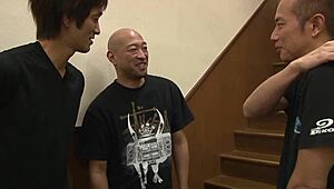 Japanese wife conceals apartment building gangbang from husband