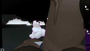 Masturbating huge dick in front of cheating slut