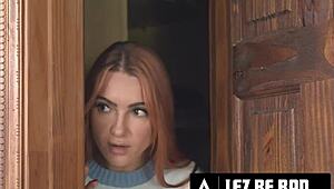 Lez be bad little 18+ dragon pranks roommate jasmine sherni by fucking hookup aria sloane in her bed