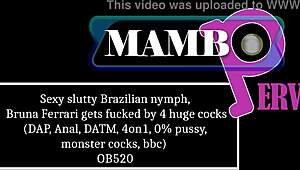 sexy slutty brazilian nymph bruna ferrari gets fucked by 4 huge cocks dap anal cumshot firing squad datm 4on1 0 pussy monster cocks bbc ob520