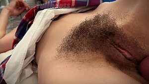 big dick stepson risks it all fucking the hairy asian milf's pussy