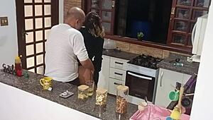 hotwife unfaithful anal sex in bar pantry creampie