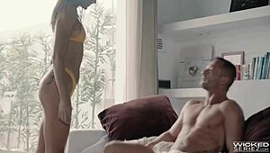 Cassie Del Isla's first day in Barcelona involves intense fingering, blowjob, and anal fucking with a big cock