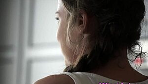 babe gives footjob while pussy gets plowed