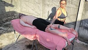 massage turns into wet pussy fucking