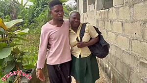 Horny student fucked so hard in the village