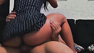 Morena gostosa with delicious ass fucks boyfriend in dorm