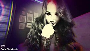 Valerica Steele's soaked pussy rides rough in wild goth comeback