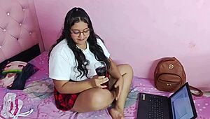 Big-Ass College Girl Fucks During Virtual Classes