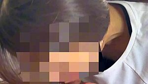 Japanese Model Wife Gives Deep Blowjob In The Car Early Morning