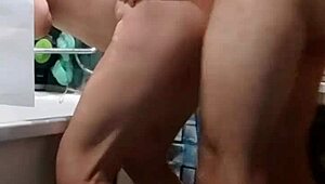 skinny milf deepthroats cock wildly before anal pounding in homemade couple fetish sex fest