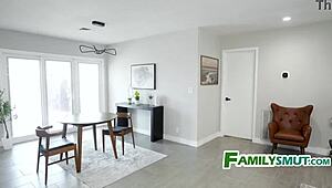 moans and groans echo with family in taboo group scene.