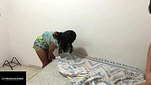 Taking advantage of my stepsister's desire for sex to slide my huge hard cock into her delicious vagina