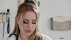 petite sexy blonde teen 18+ with nice natural boobs prepare her client for a nuru massage and more - anna claire clouds will pounder.