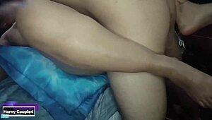 Wife spreads legs wide for stranger's monster cock