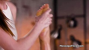 Sensual massage ignites passionate tribbing bliss