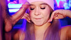 valentina, the naughty blonde, begs for her mouth to be used by multiple cocks every day