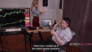 Feels so good getting bent over doggystyle by boss as shaved secretary with spitting action