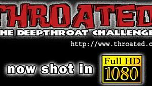 Cute Darling Engulfs Guy's Package Passionately with Deepthroat!