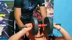 fitness hermanastra craves sneaky gym pounding from horny brother