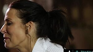 Nuru massage - busty milf reagan foxx makes her stepson cum on her big titties to buy his silence.