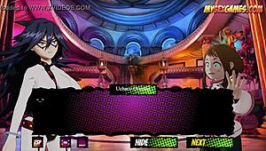 In the game recording, she starts with a BLOWJOB, moves to 69, then intense DOGGY STYLE fucking, bending over for cum.