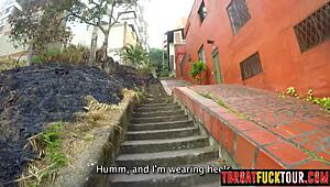 marcela sucked big white dick and enjoyed deepthroat with her perfect ass latina