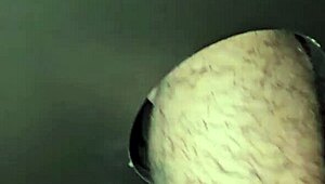 Glory hole in cabin, naughty fun with big black cock.