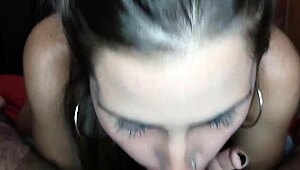 mileia fox gives a soft blowjob in her homemade video