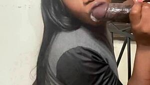 she sucked my big black cock sloppy and made me cum fast