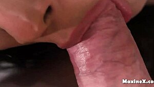 Asian housewife maxine x sucks cock while riding sybian and squirts