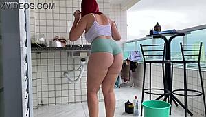 Hired maid got horny for me 😈