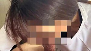 Japanese Model Wife Gives Deep Blowjob In The Car Early Morning