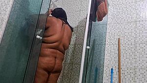 Stepmom's wild lust boils over - sends horny vid to stepson with massive squirt show