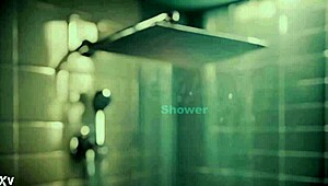 i saw this attractive teen brunette take a shower and it was so relaxing