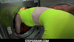 Stepsis Madi Collins begs stepbro Allen Swift for house help with taboo blowjob and orgasm.