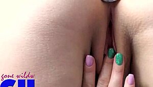 babe in crossdressing gear flaunts big puffy ass through transparent clothes with butt plug in place! 😏🍑