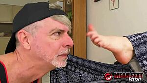 richard lennox sniffs and licks irene silver's tattooed feet with humiliation