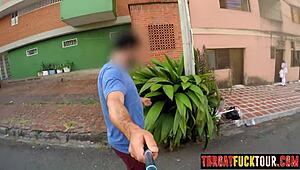 marcela sucked big white dick and enjoyed deepthroat with her perfect ass latina