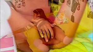 little lupe is rubbing her pussy with dildo toys, so horny and wet