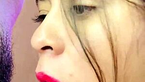 Puta Latina has incredible orgasm and gets cum in mouth.