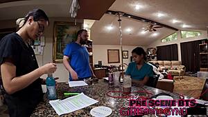 Aria Nicole, guilty until Channy Crossfire's nurse proves your innocence in femdom play?